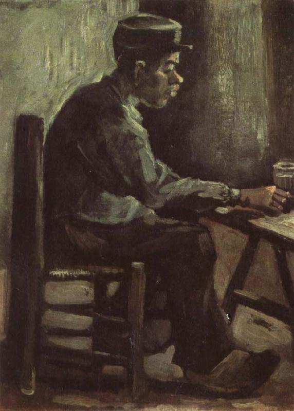 Vincent Van Gogh Peasant Sitting at a Table (nn04) Germany oil painting art